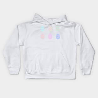 Pastel Pattern Easter Eggs Kids Hoodie